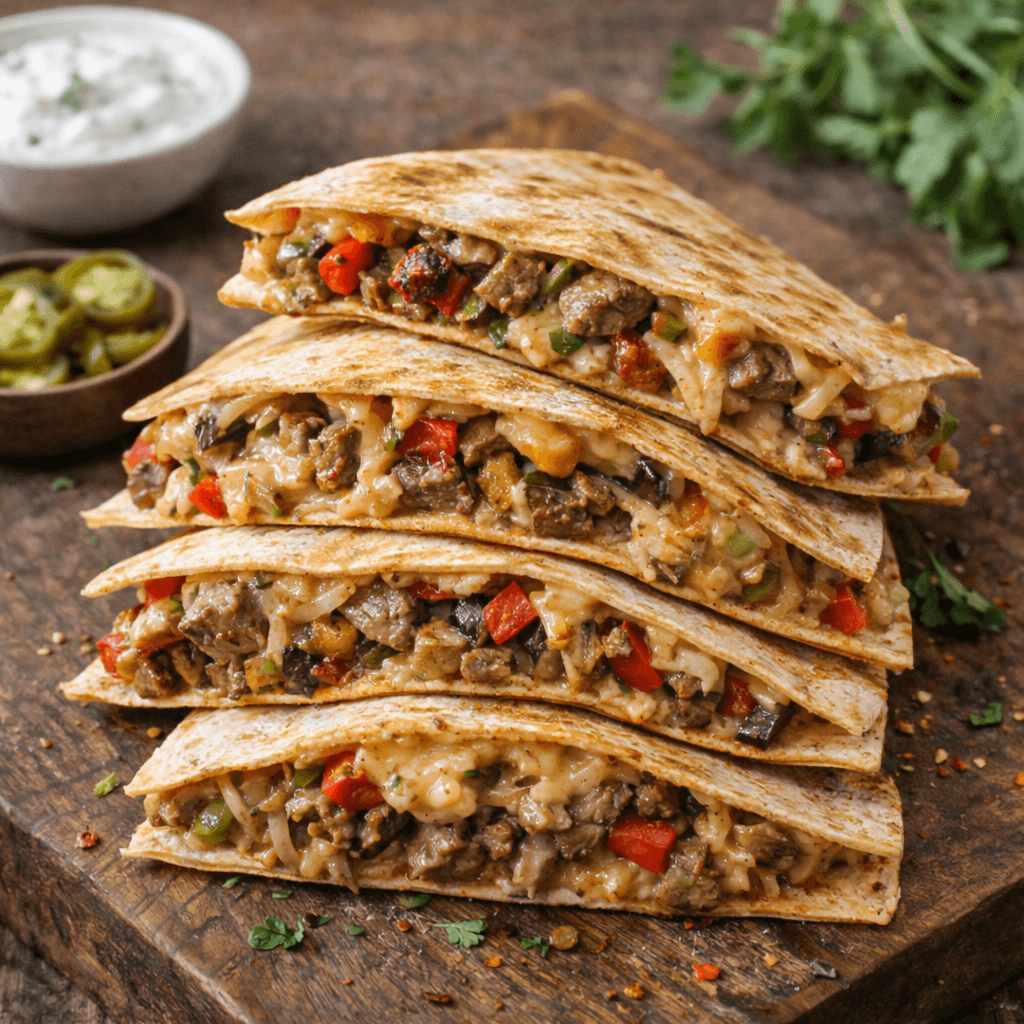Köz Patlıcanlı ve Kuzu Etli Quesadilla - 1