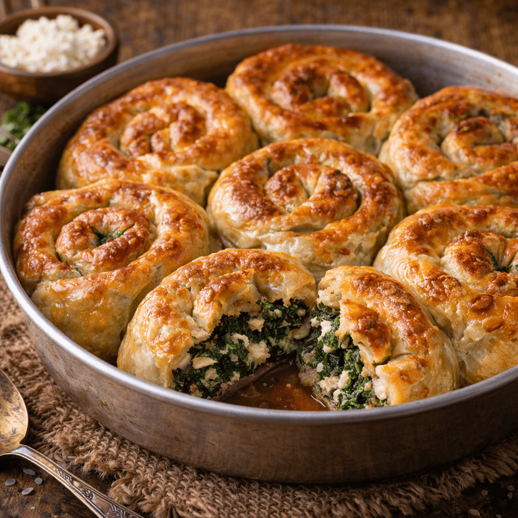 Oklavasız Çıtır Ispanaklı El Açması Börek