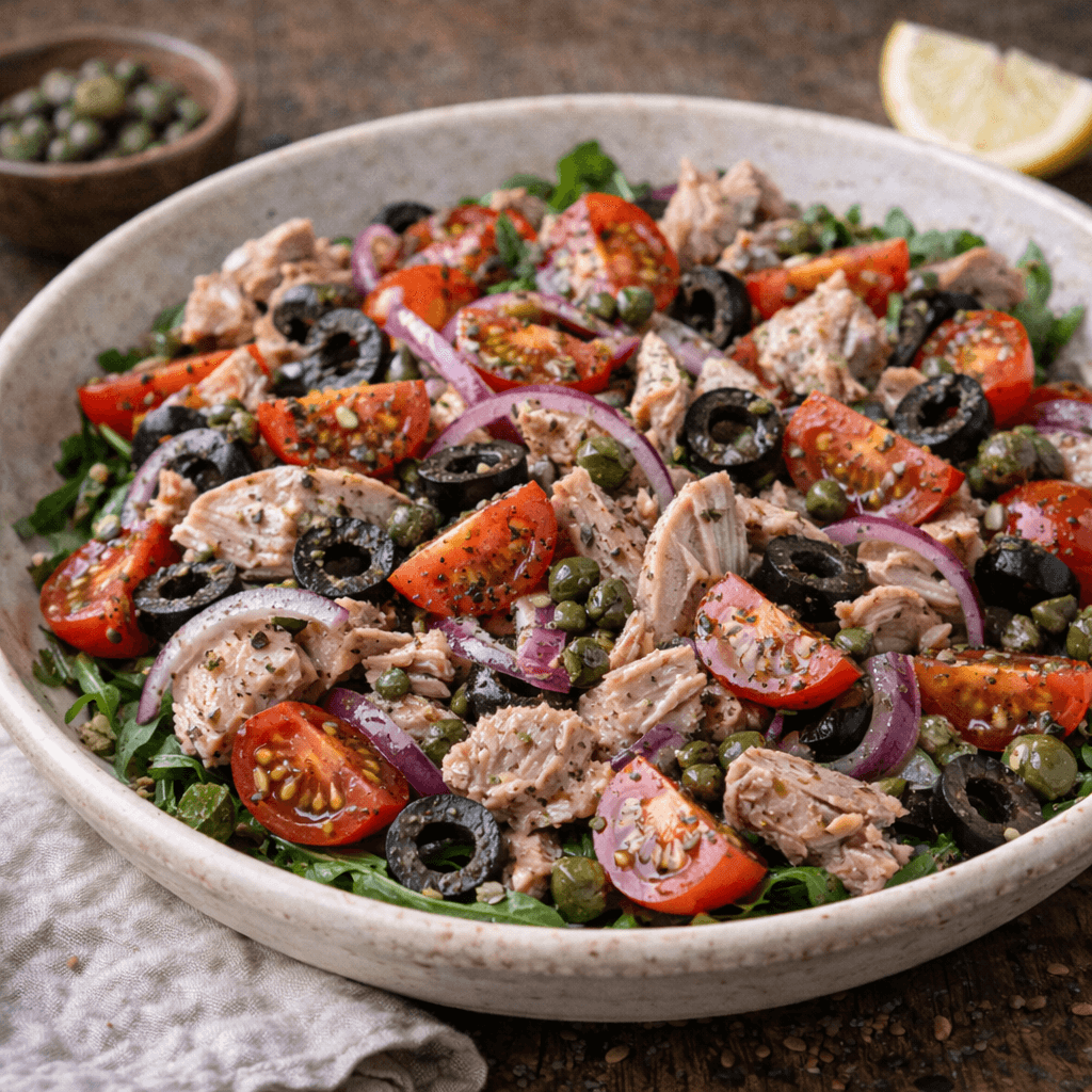Ton Balıklı ve Kaparili "Putanesca" Salatası - 1