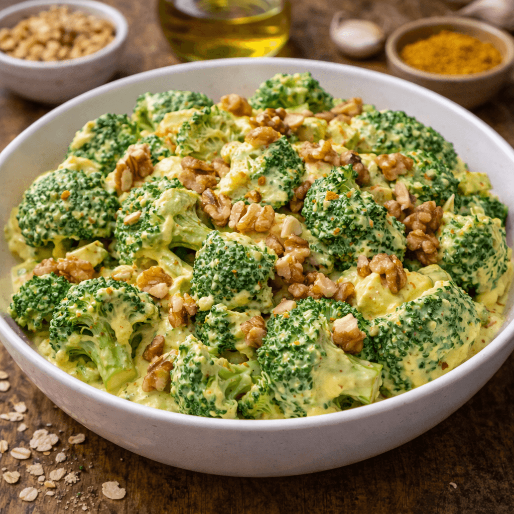 Zerdeçallı ve Yoğurtlu Soslu Brokoli Salatası - 1