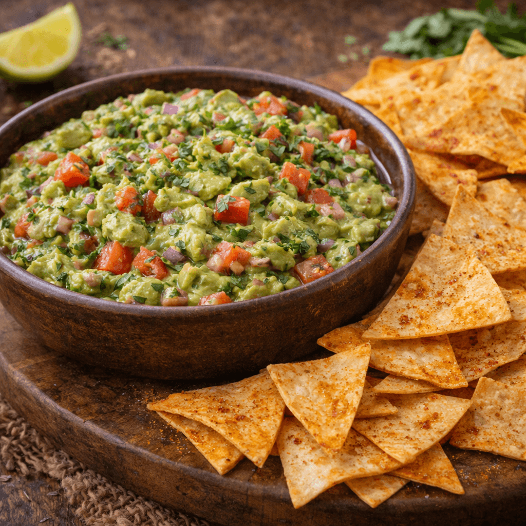 Guacamole Sos ve Ev Yapımı Tortilla Cipsi - 1