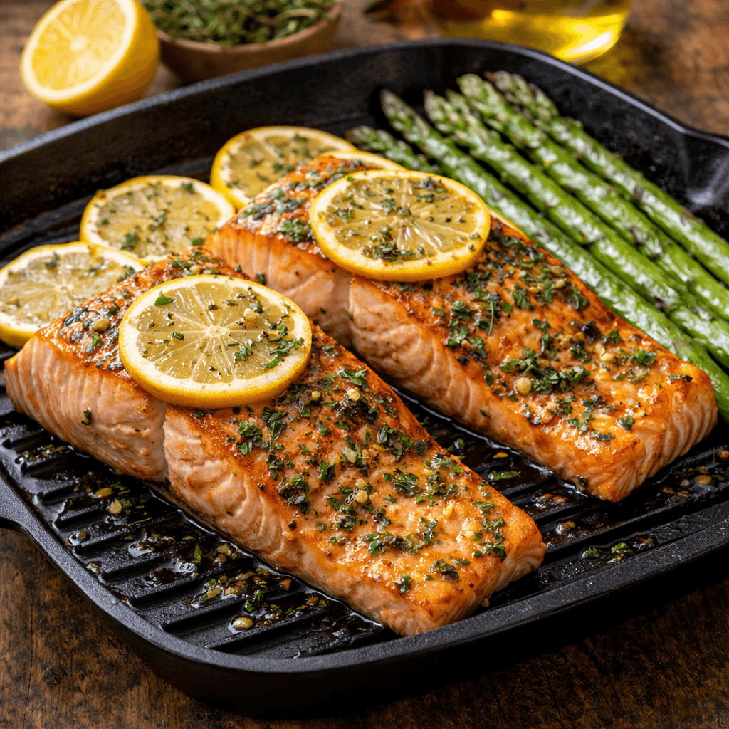 Limonlu ve Kekikli Izgara Somon – Omega-3 Bombası