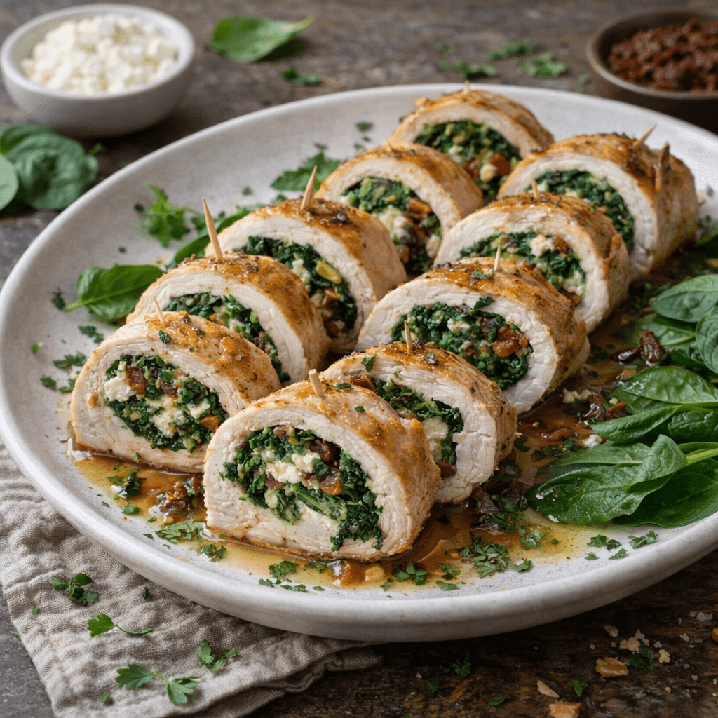 Ispanaklı ve Ricotta Peynirli Hindi Rulo - 1