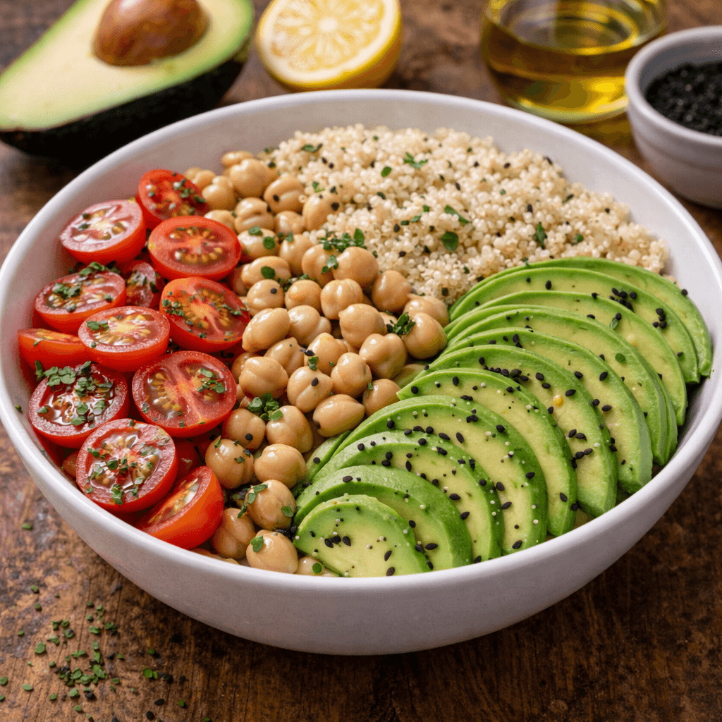 Kinoalı ve Renkli Sebzeli "Protein" Bowl