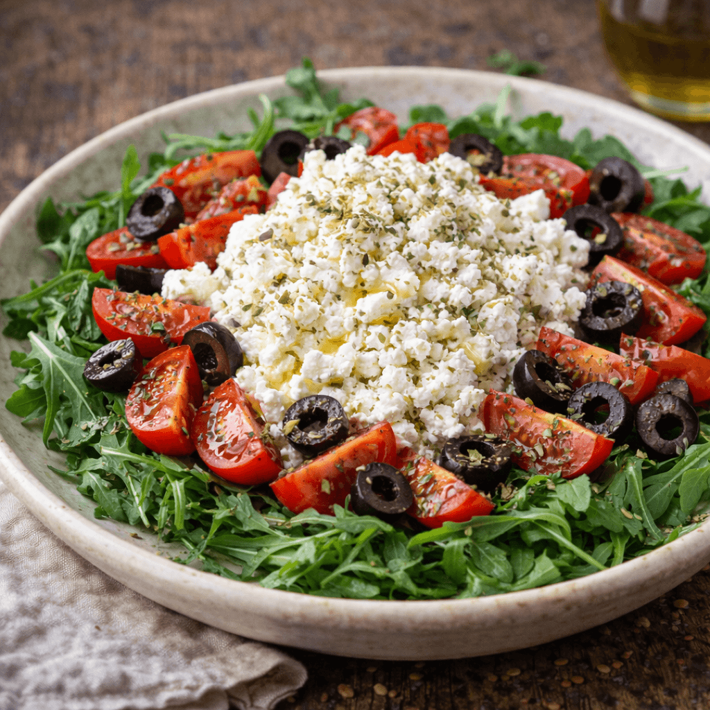 Domatesli ve Kekikli İtalyan Lor Salatası