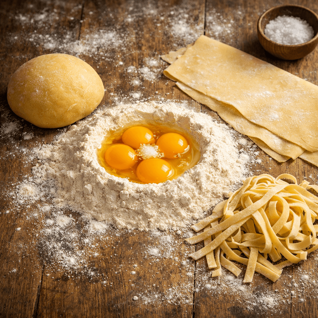 İtalyan Usulü Taze Makarna (Pasta Fresca) - 1