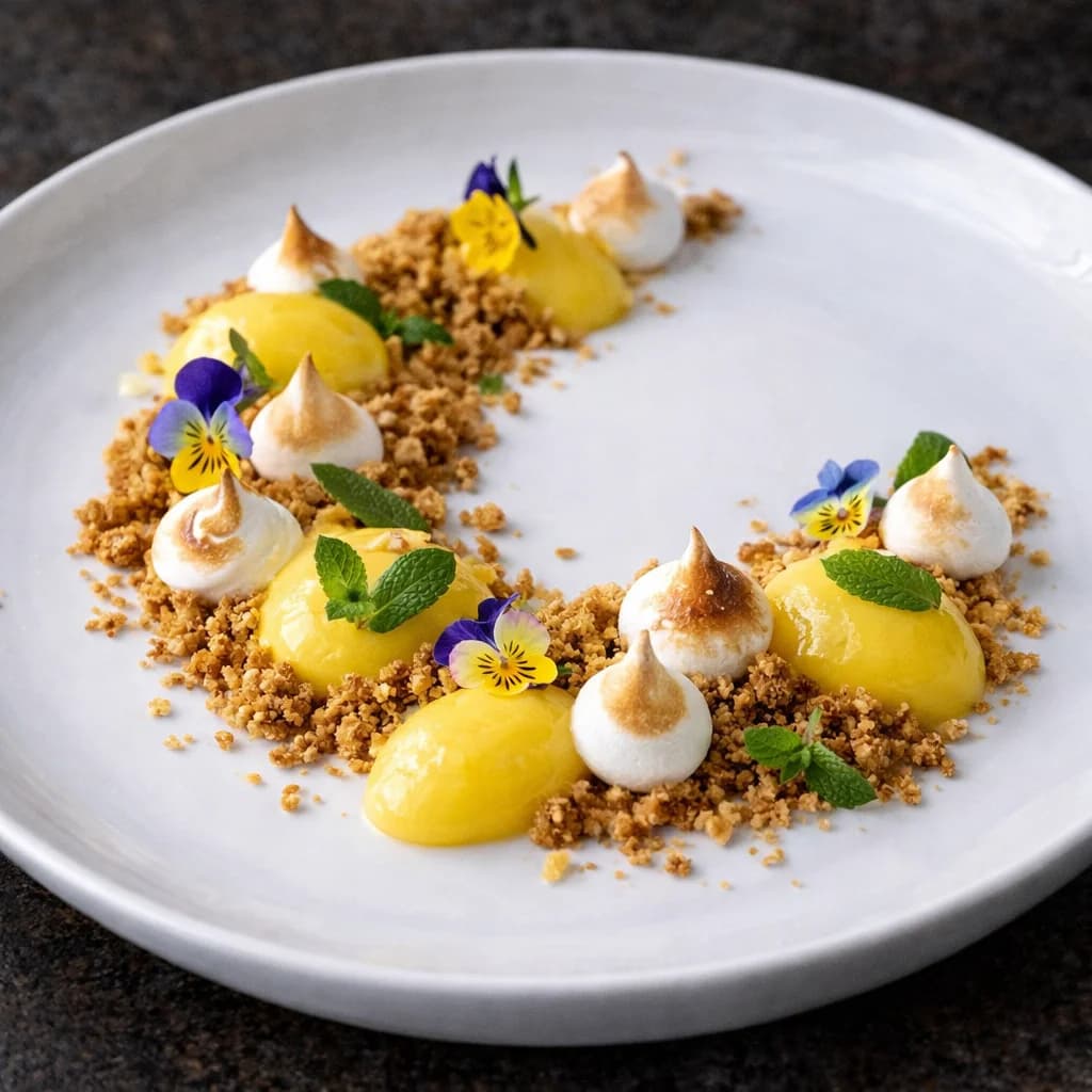 Dekonstrüktif Limonlu Tart (Modern Sunum)