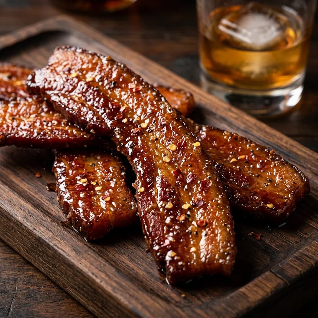 Akçaağaç ve Chili ile Karamelize "Candied" Pastırma