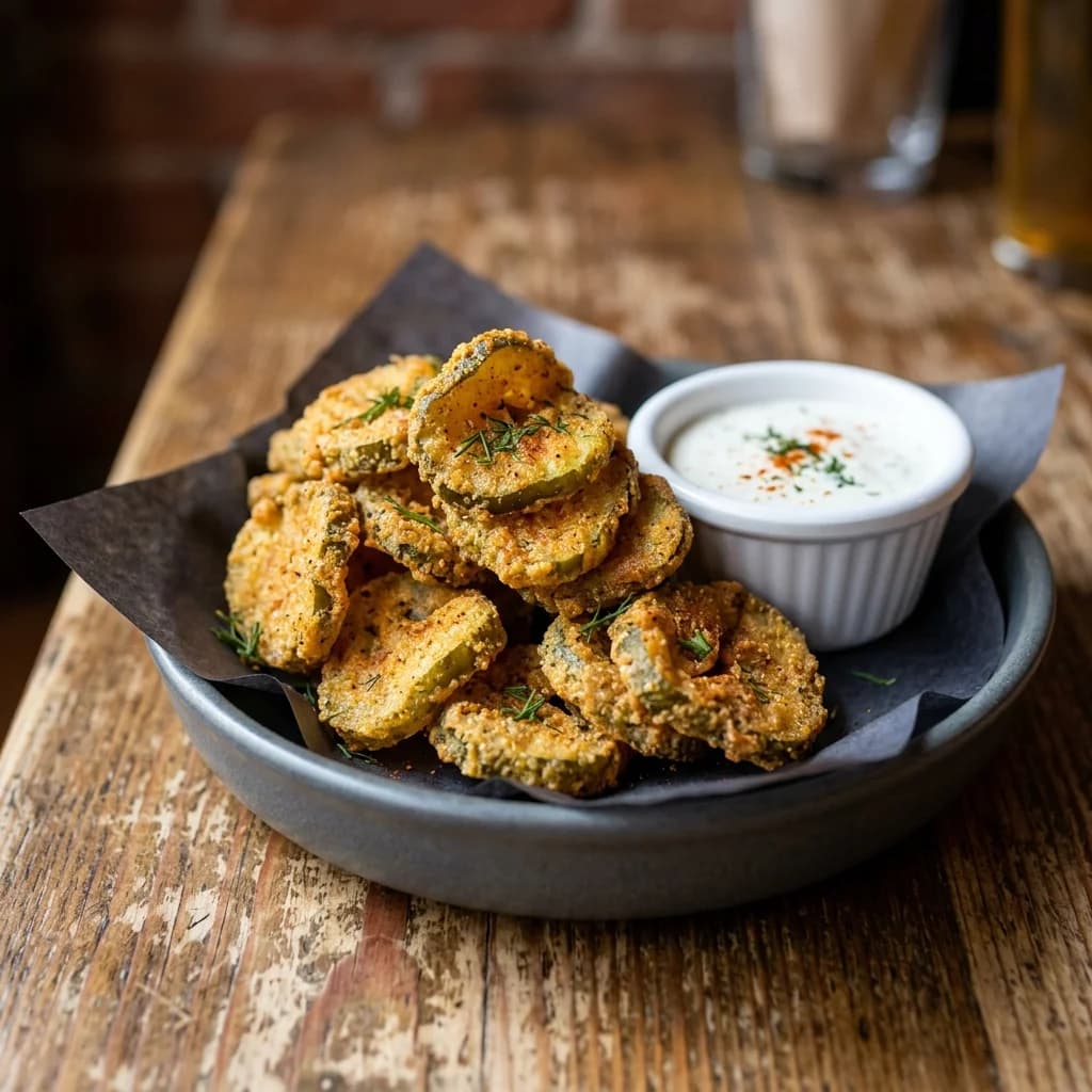 Baharatlı Çıtır Turşu Dilimleri (Fried Pickles)
