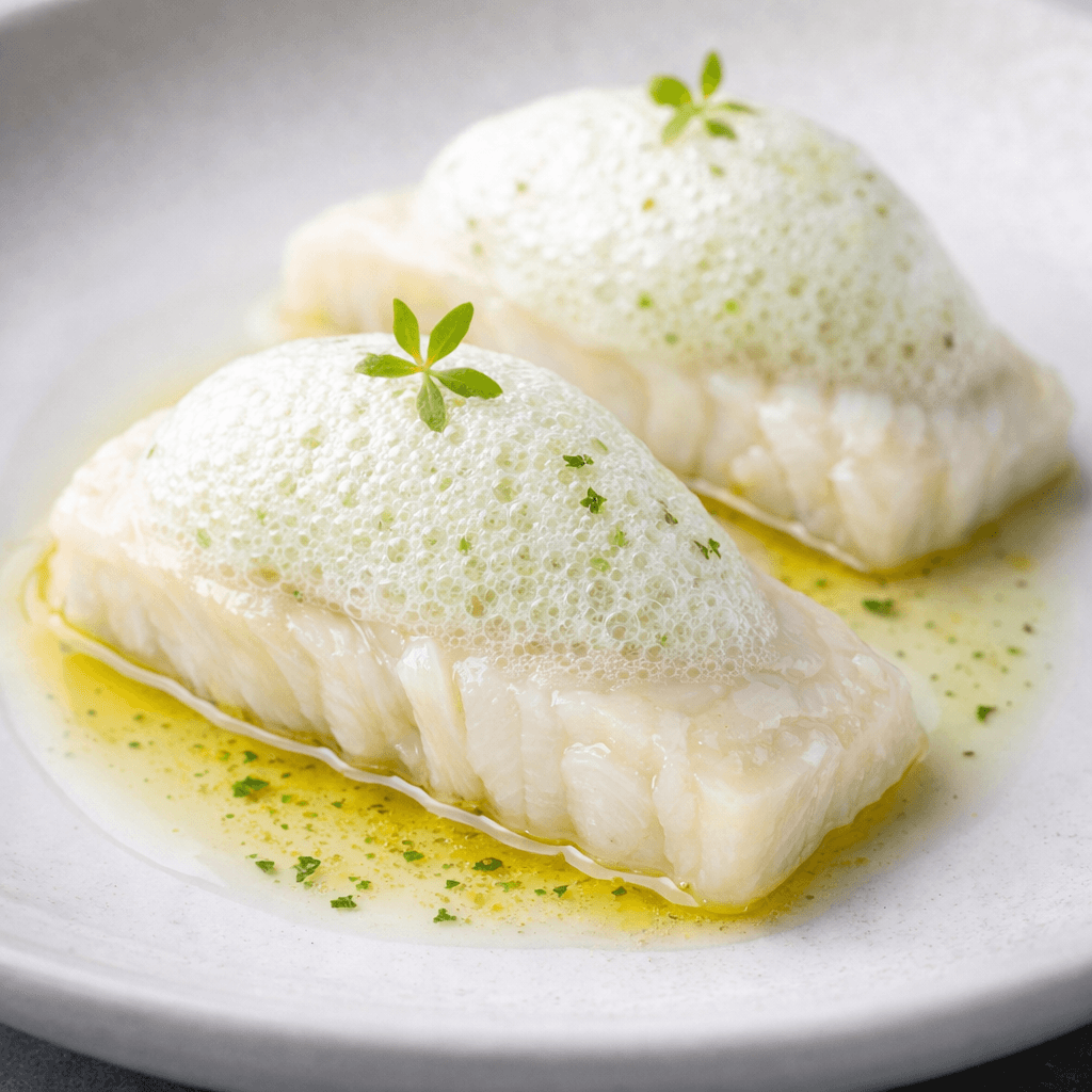 Limonlu Mine Çiçeği (Verbena) Köpüklü Levrek Konfi