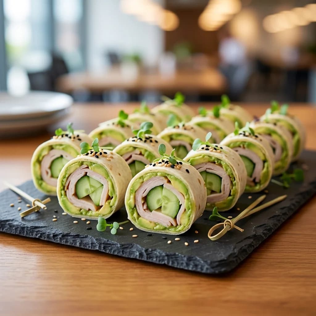 İsli Hindi ve Avokado "Maki" Wraps