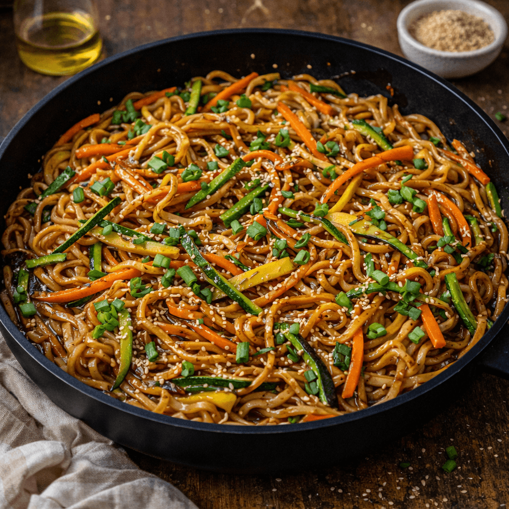 Tek Tencere Teriyaki Soslu Sebzeli Noodle