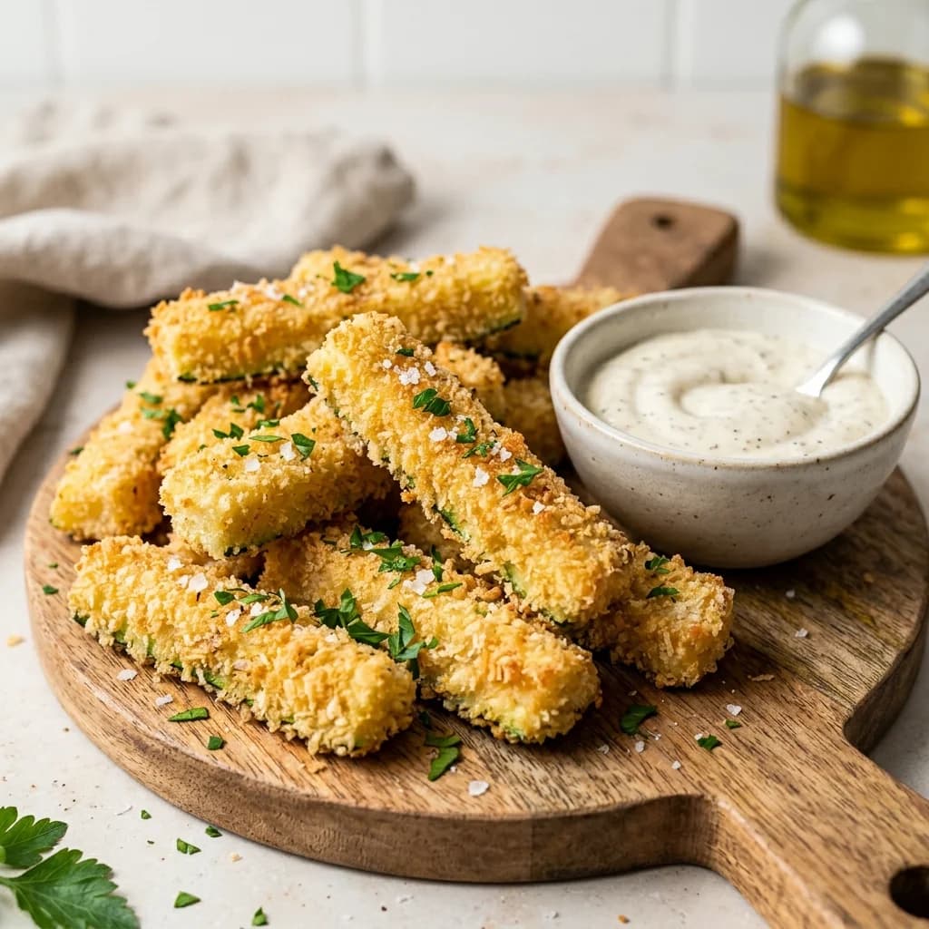 Panko Kaplı Kabak Fries & Trüf Mayo