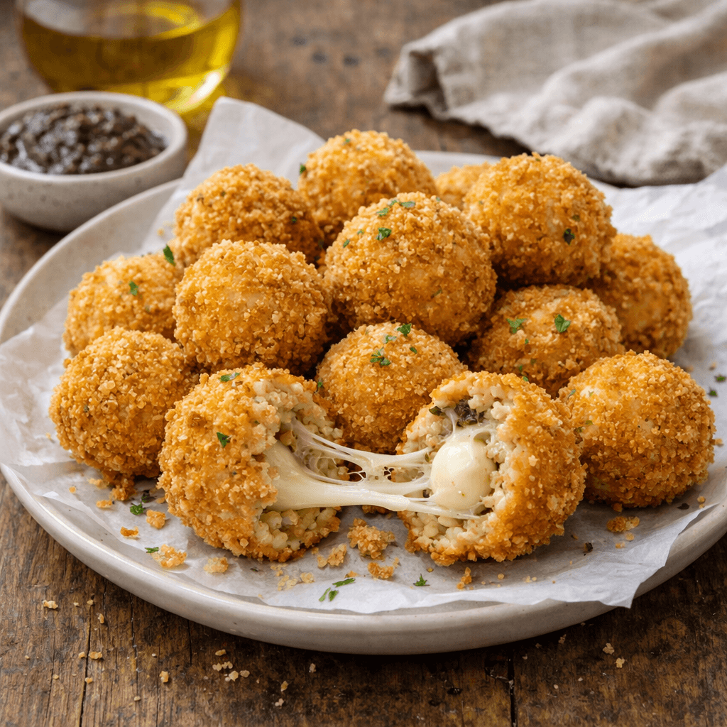 Trüflü ve Mozzarella Dolgulu Arancini
