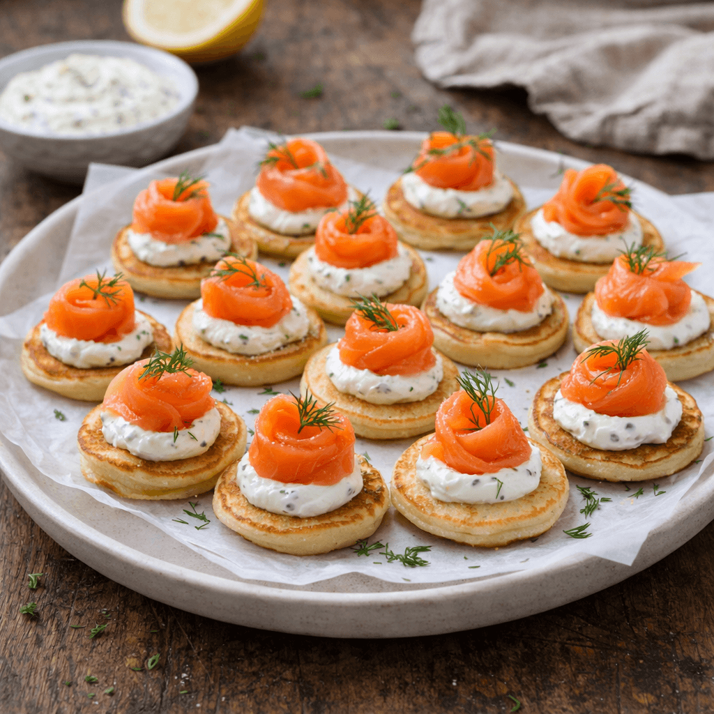 Somon Gravlaxlı & Dereotlu Blini