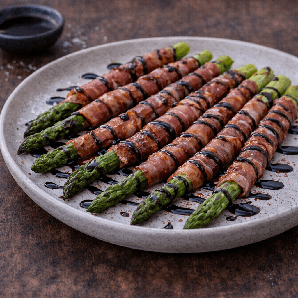 Pastırmaya Sarılı Kuşkonmaz & Balzamik Glaze
