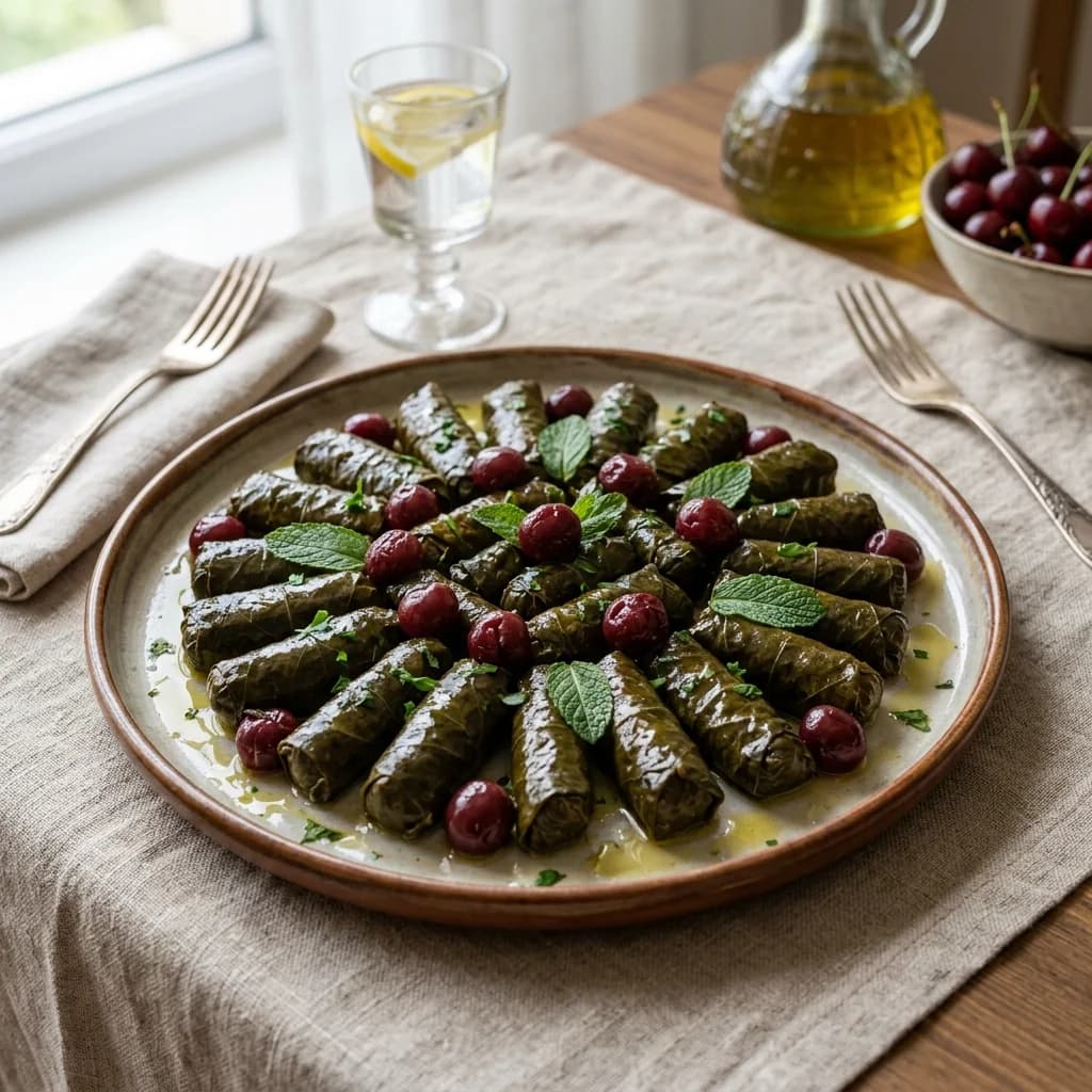 Zeytinyağlı Vişneli Yaprak Sarma - 1