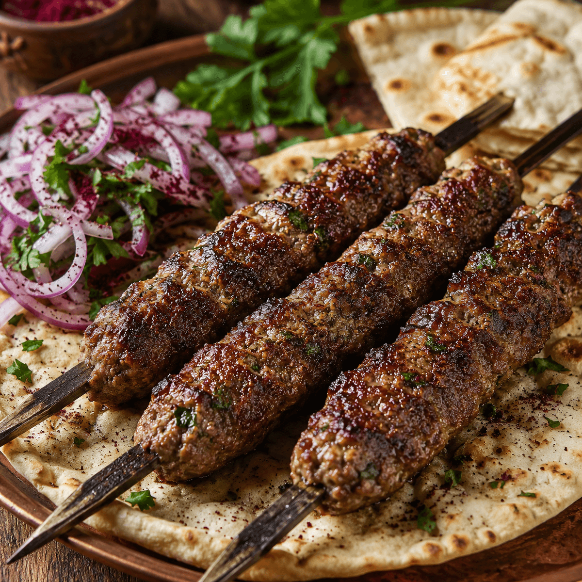 Baharatlı Kuzulu Şiş Kafta