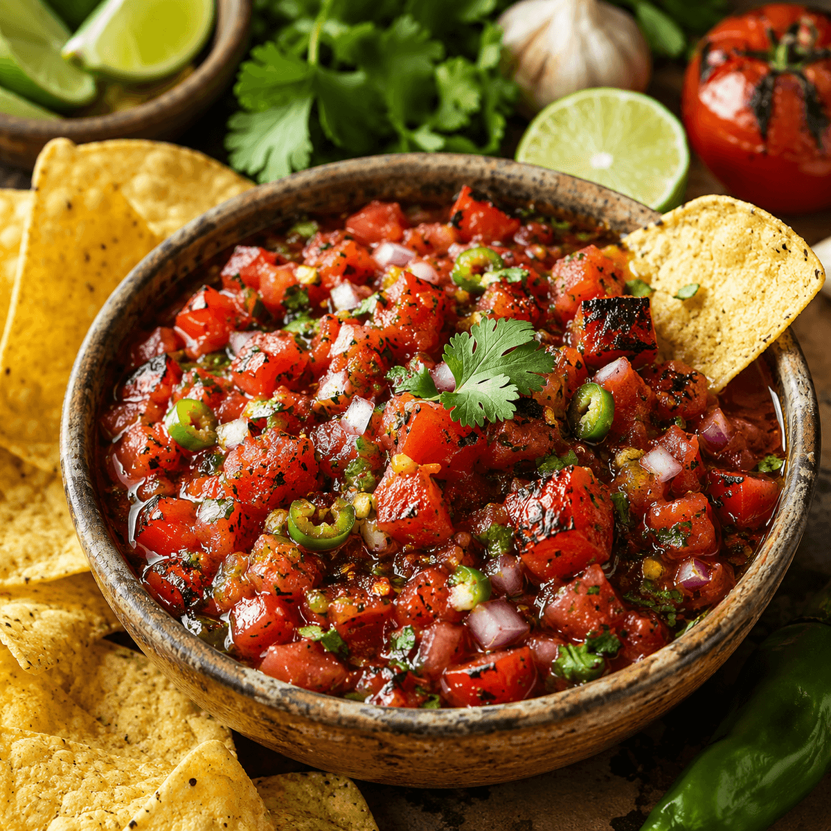 Domatesli Acılı Salsa