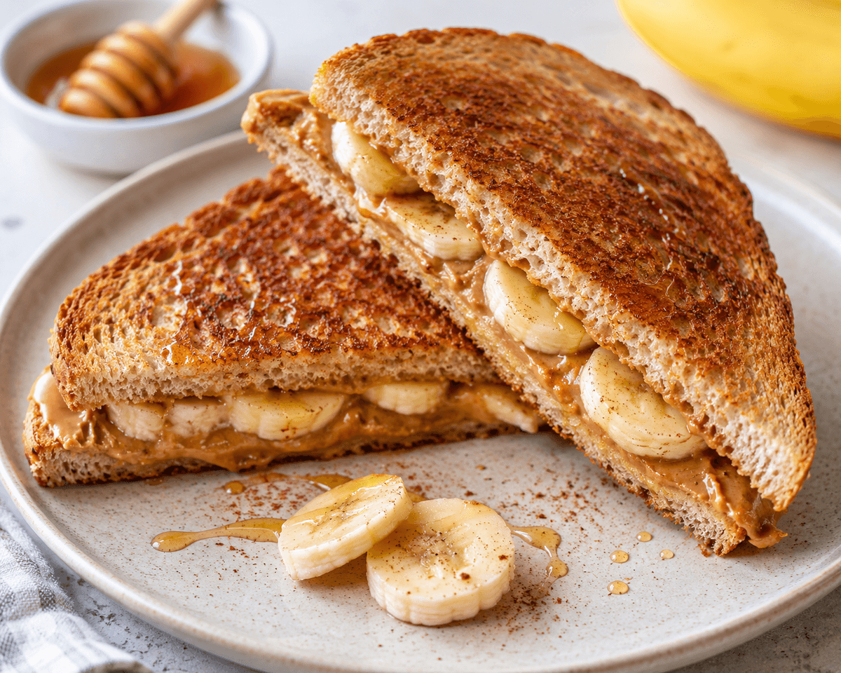 Fıstık Ezmeli Muzlu Tost