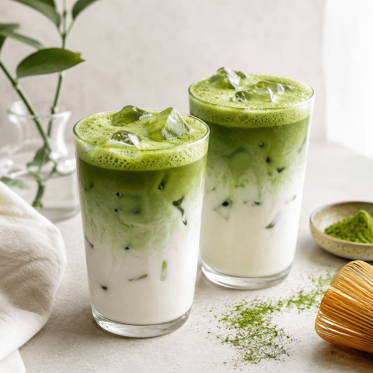 Köpüklü Matcha Latte