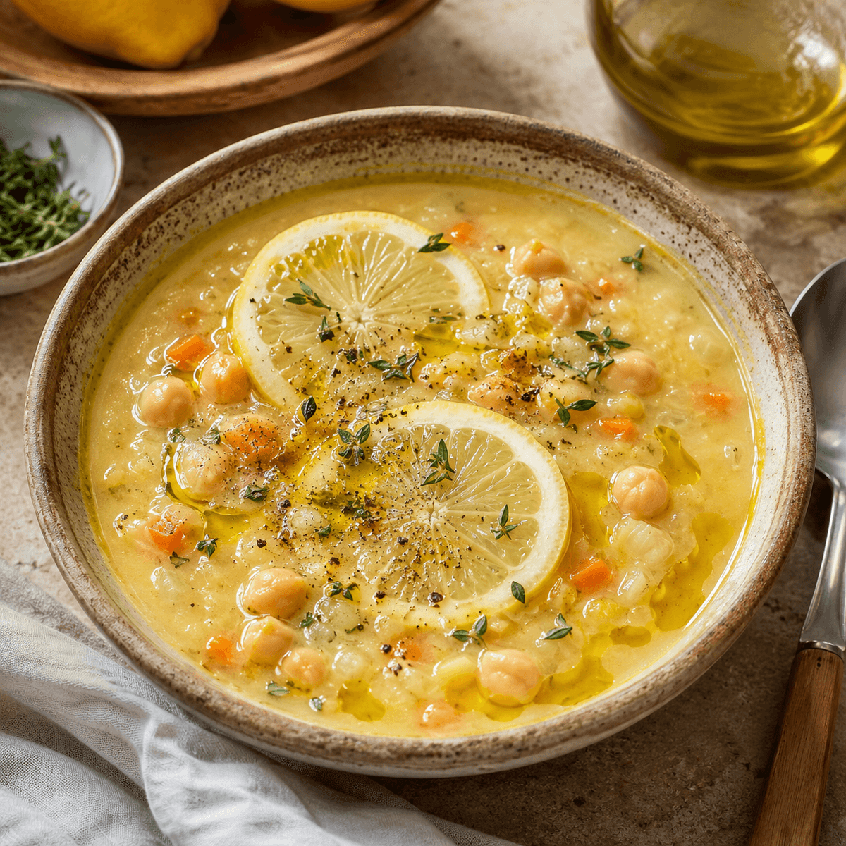 Limonlu Nohut Çorbası Revithosoupa