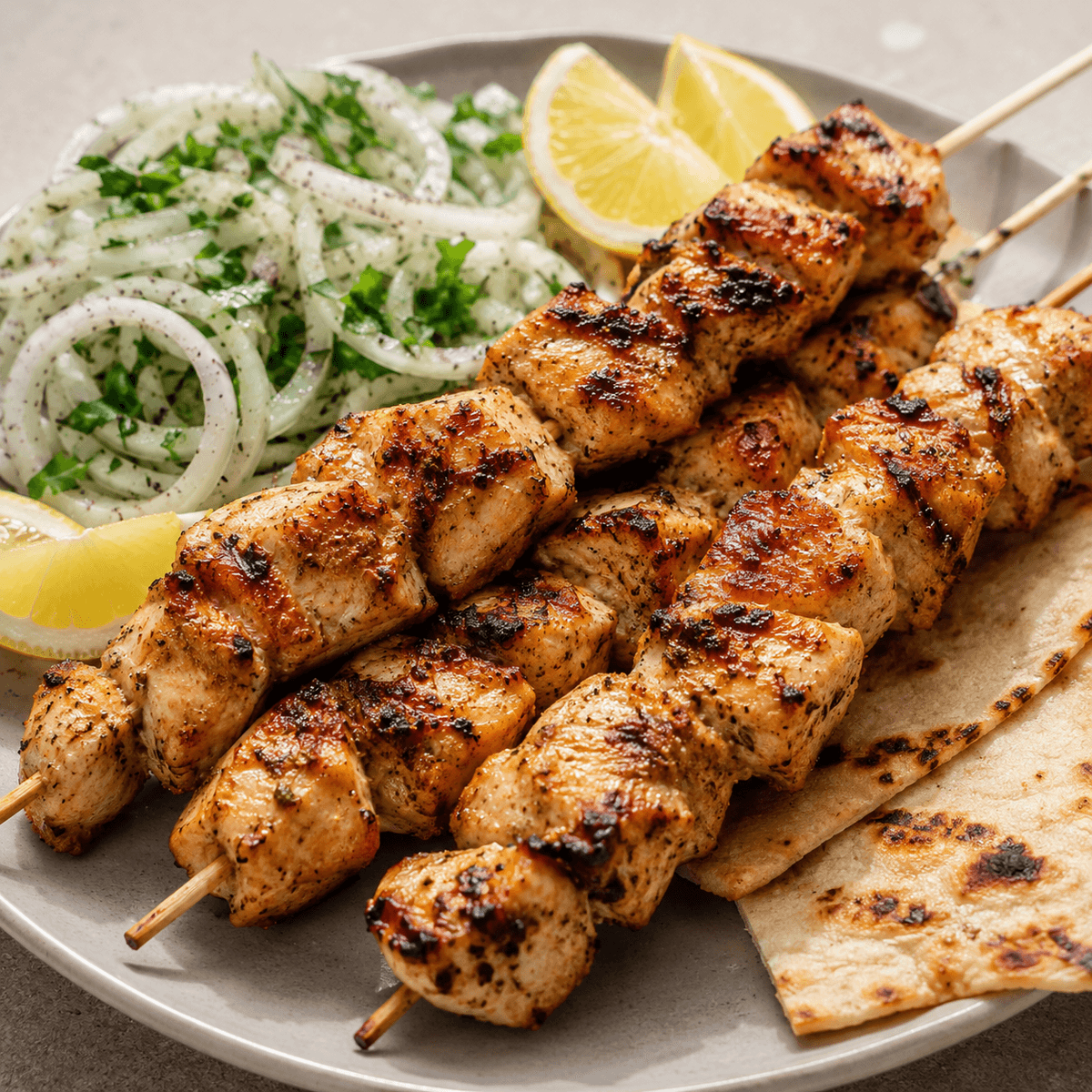 Limonlu Soğanlı Tavuklu Şiş Taouk