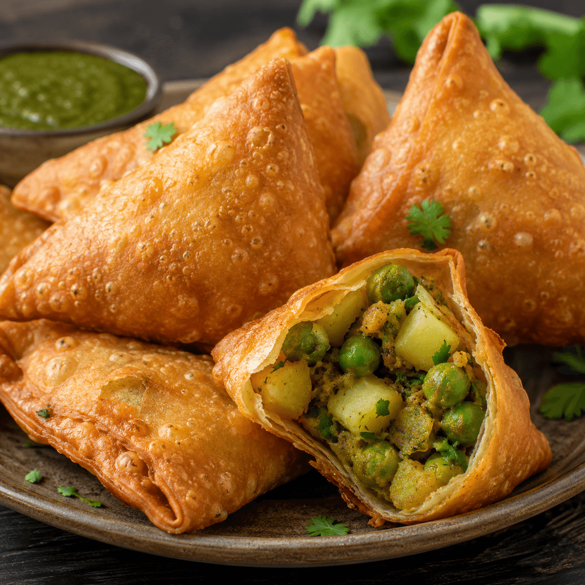 Patatesli Bezelyeli Samosa