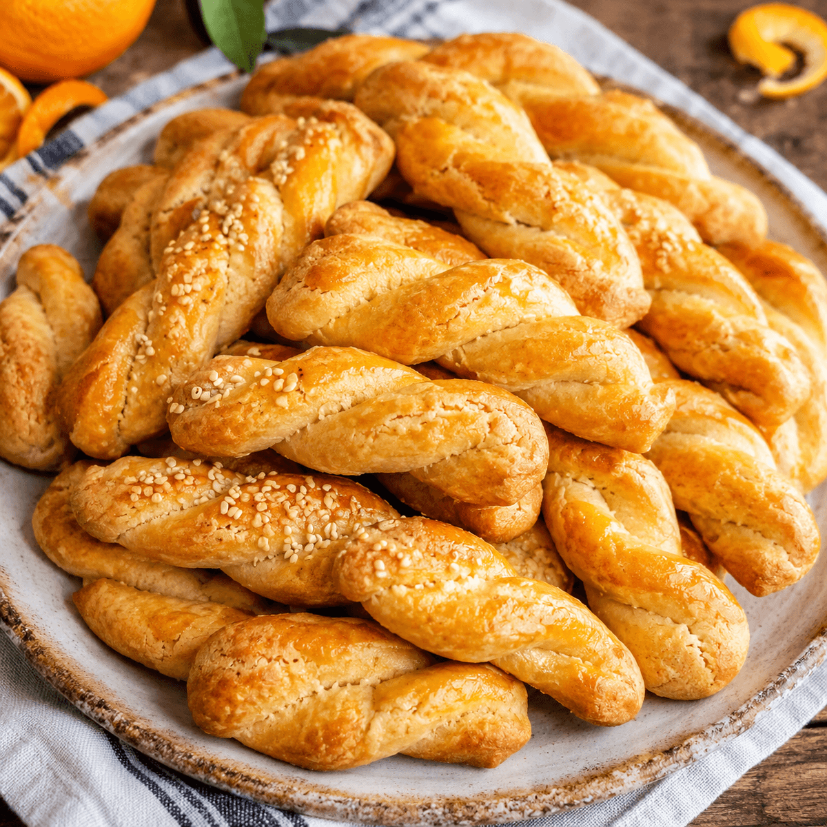Portakallı Burgu Kurabiye Koulourakia