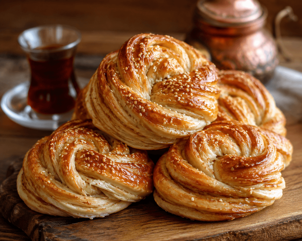Tahinli Burma Çörek