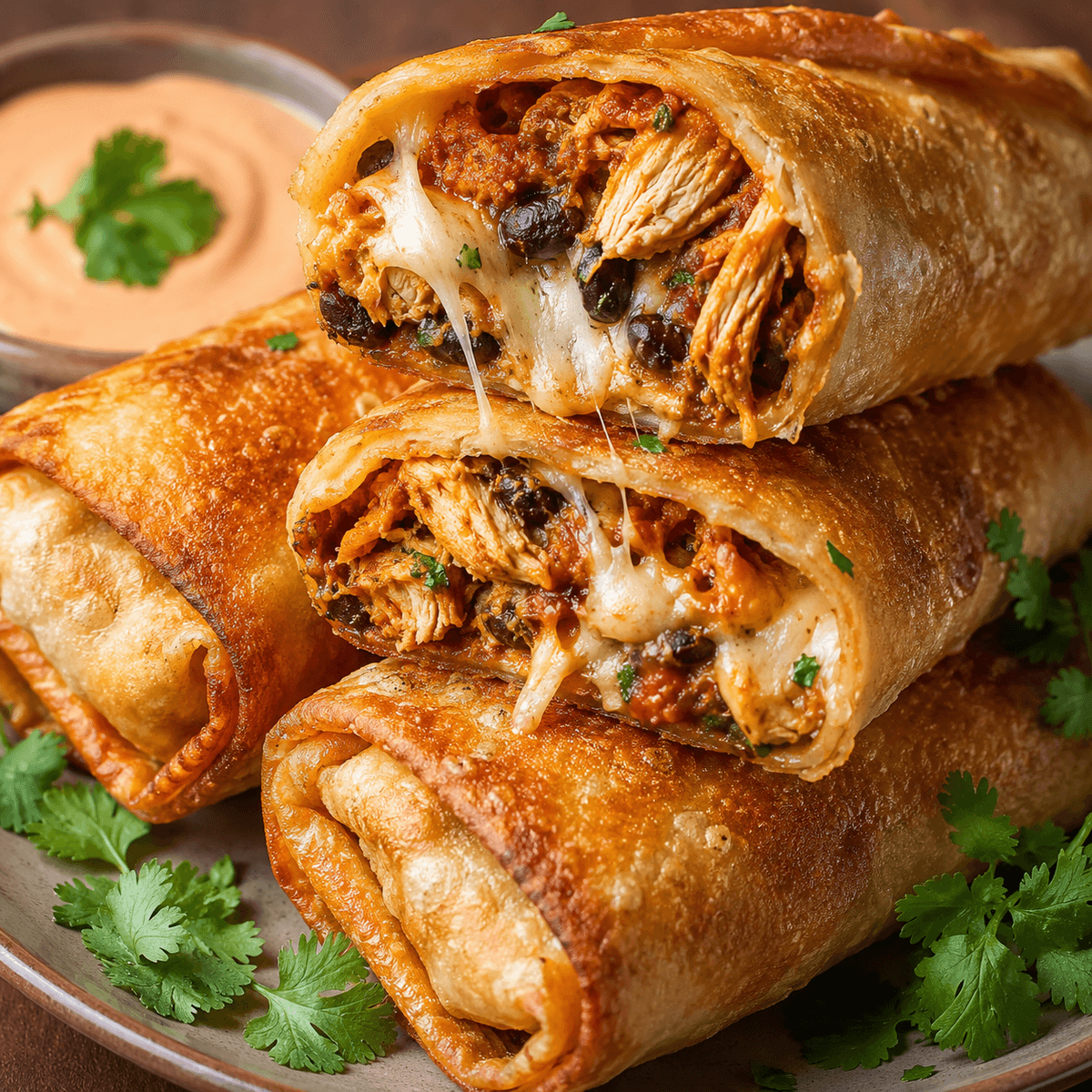Tavuklu Peynirli Çıtır Chimichanga