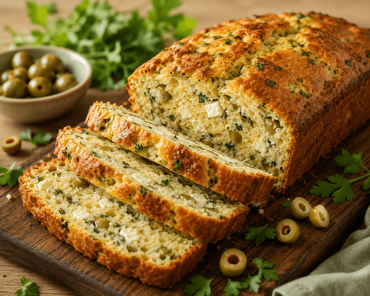Zeytinli Peynirli Kek